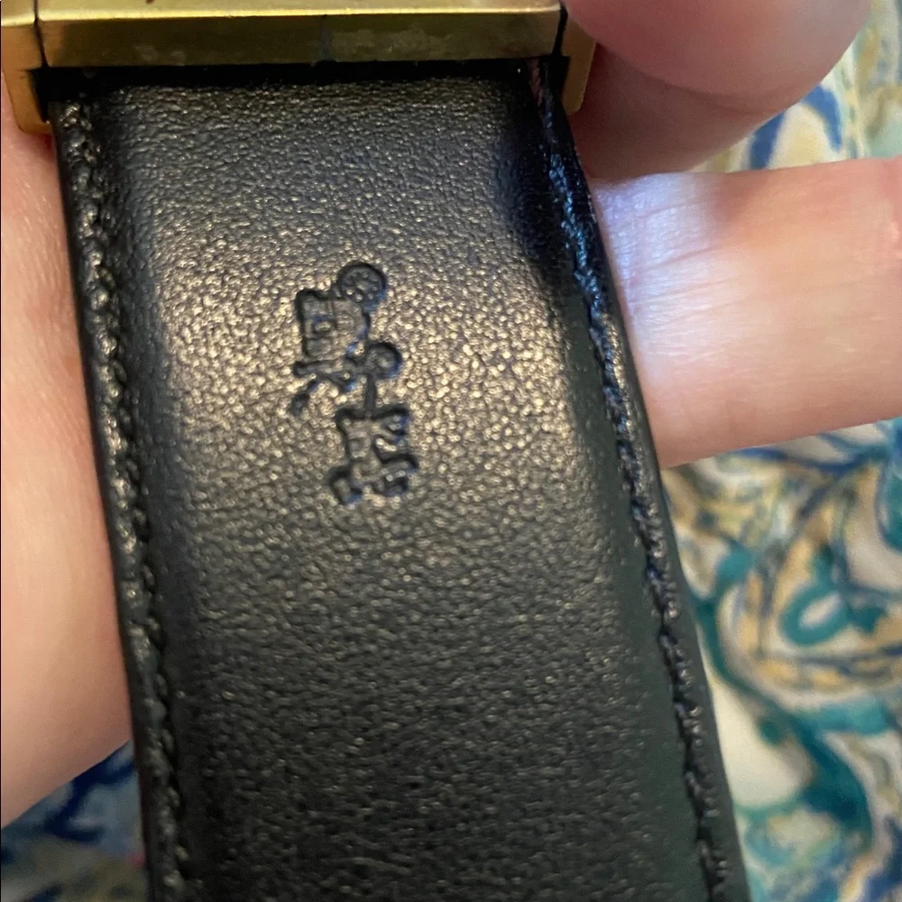 Coach Two Tone Gold Buckle Belt 44